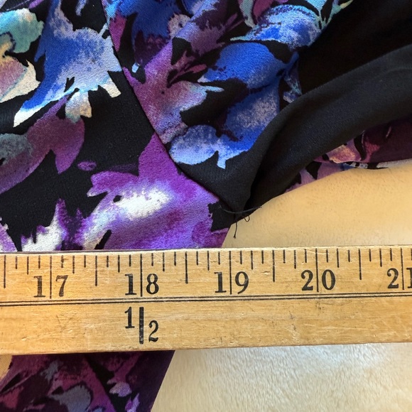 NorthStyle Fit & Flare Soft Comfort Knit Maxi Dress Sz 12-Blue-Purple-Black-EUC - Picture 8 of 11